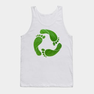 Recycle Green Footprint Tank Top